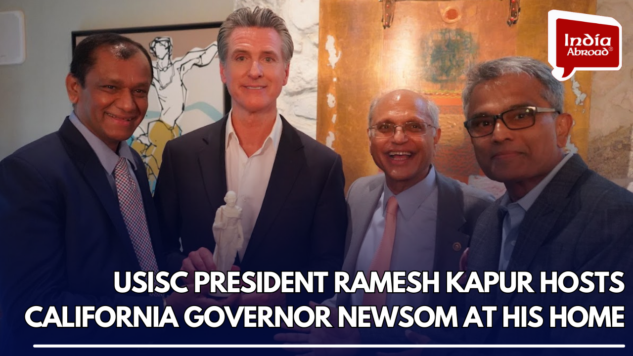 USISC President Ramesh Kapur hosts California Governor Newsom at his home